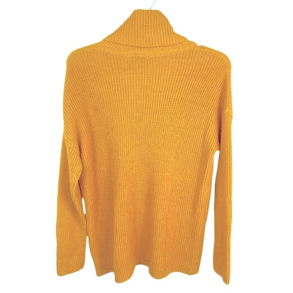 Halogen Mustard Yellow Chunky Turtleneck Sweater Women's Medium - Picture 8 of 10